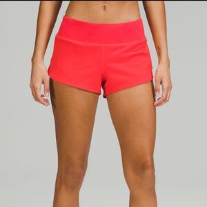 Lululemon Athletica Speed Up LR Shorts 2.5” Lined Dark Red